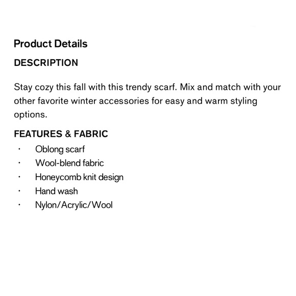 EXPRESS Dusty Mauve Honeycomb Knit Scarf NWT - Picture 5 of 7